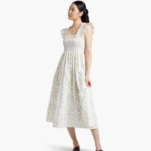 hill house home ellie nap dress in pastel trellis print xxs (fits xs/s)